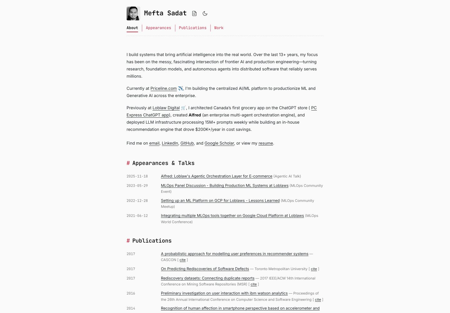 bio 网站模板截图