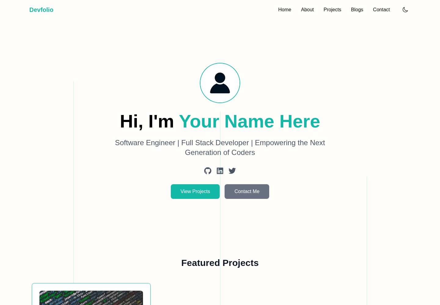 devfolio-templete 网站模板截图