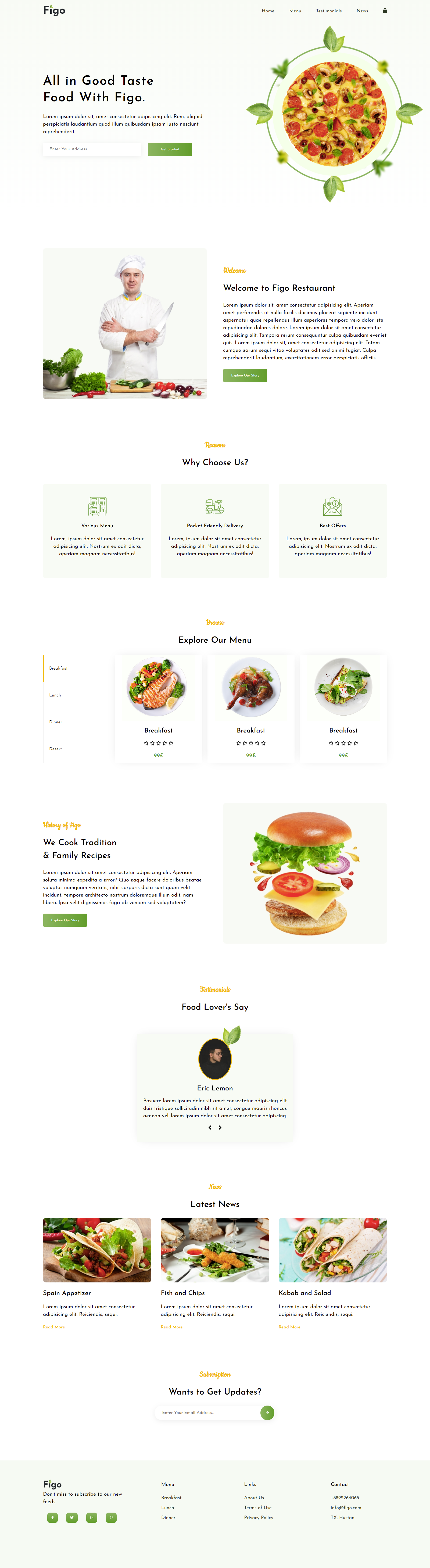 Restaurant-template 网站模板截图