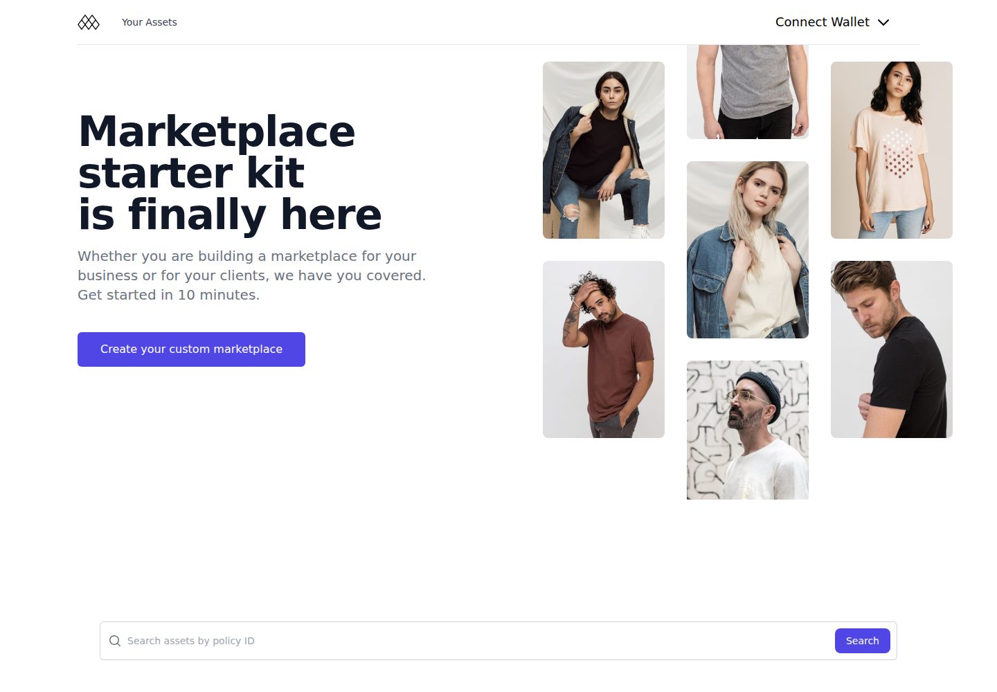 marketplace-next-ts-template · Desktop homepage