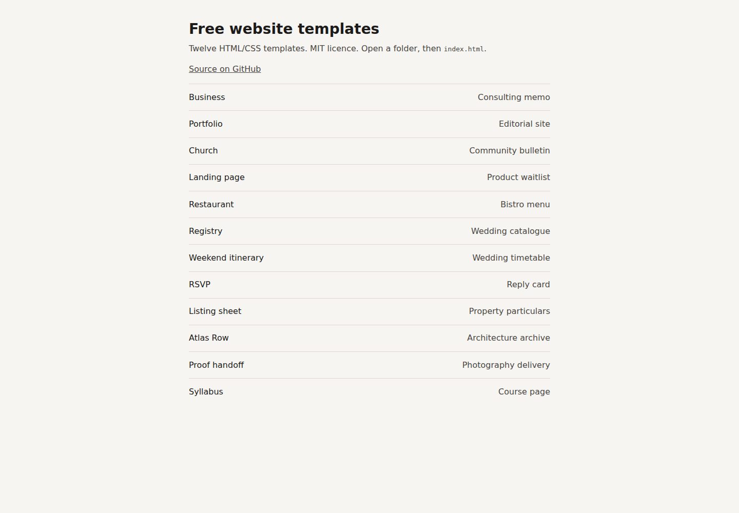 free-website-templates 网站模板截图