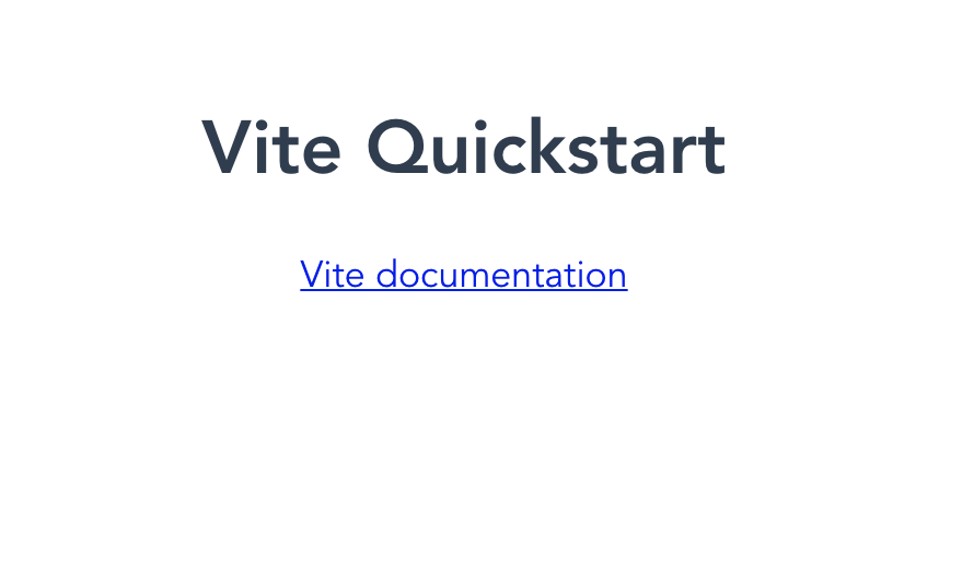 vite-quickstart Website Template Screenshot