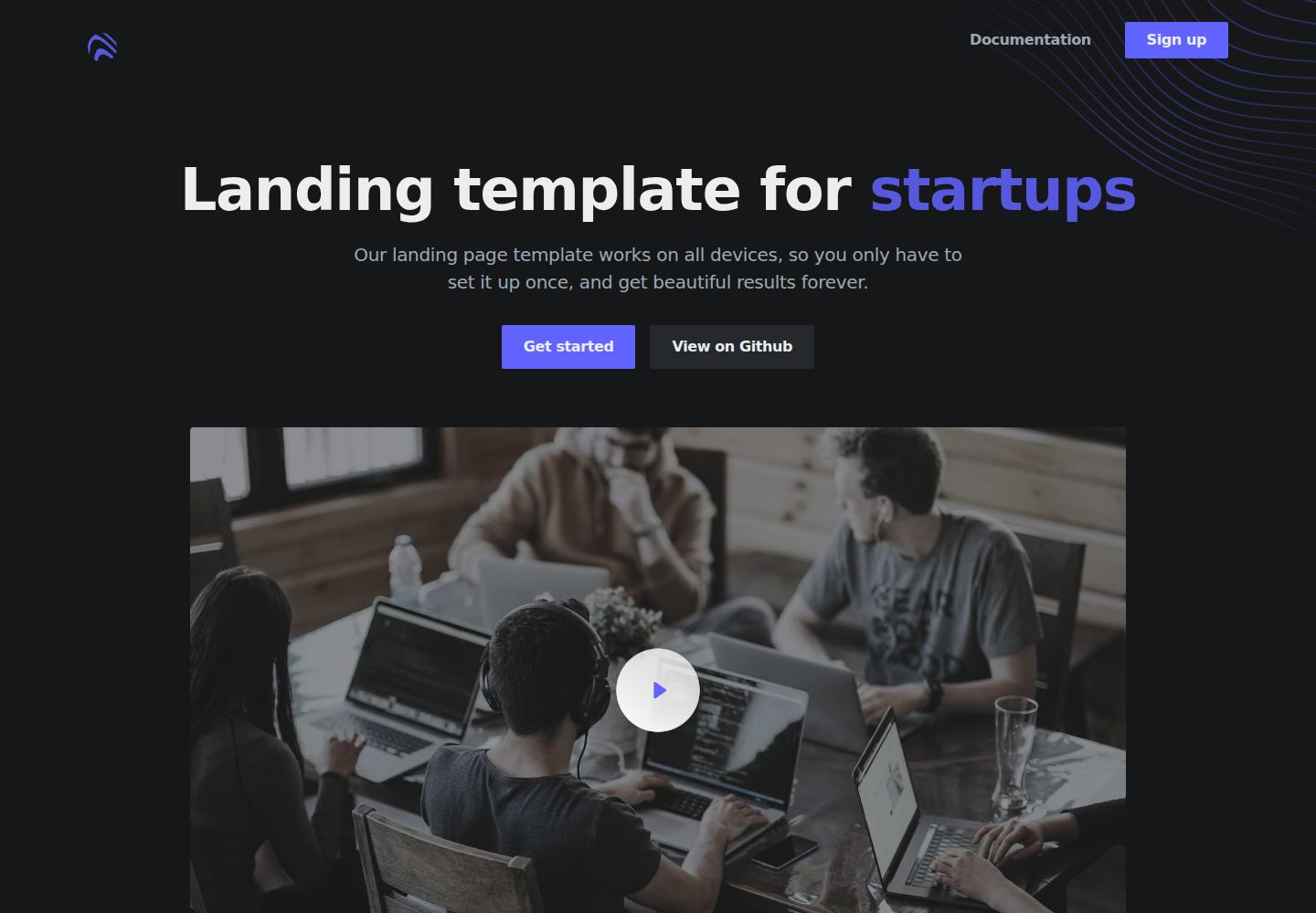 tailwindcss-open-template 网站模板截图