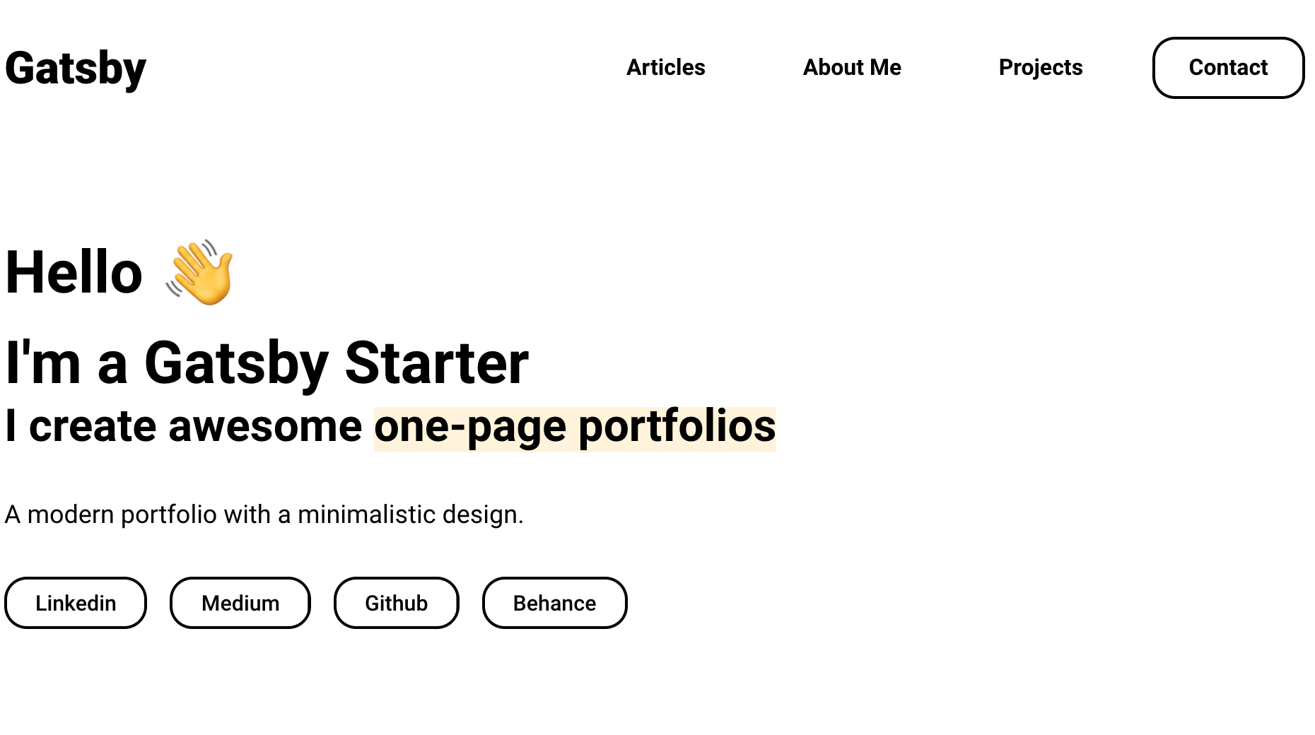 portfolio-minimal 网站模板截图