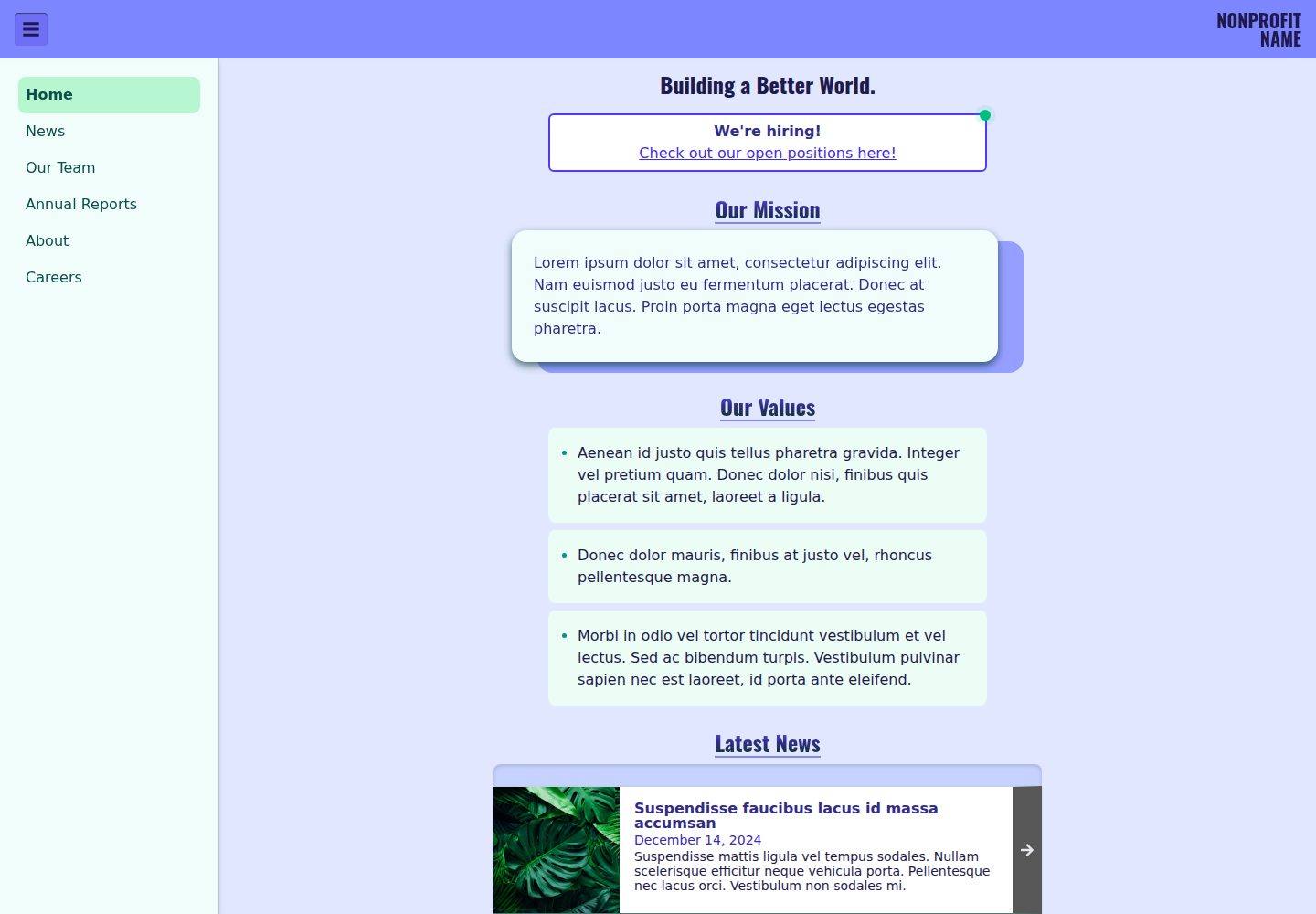 nonprofit-template 网站模板截图