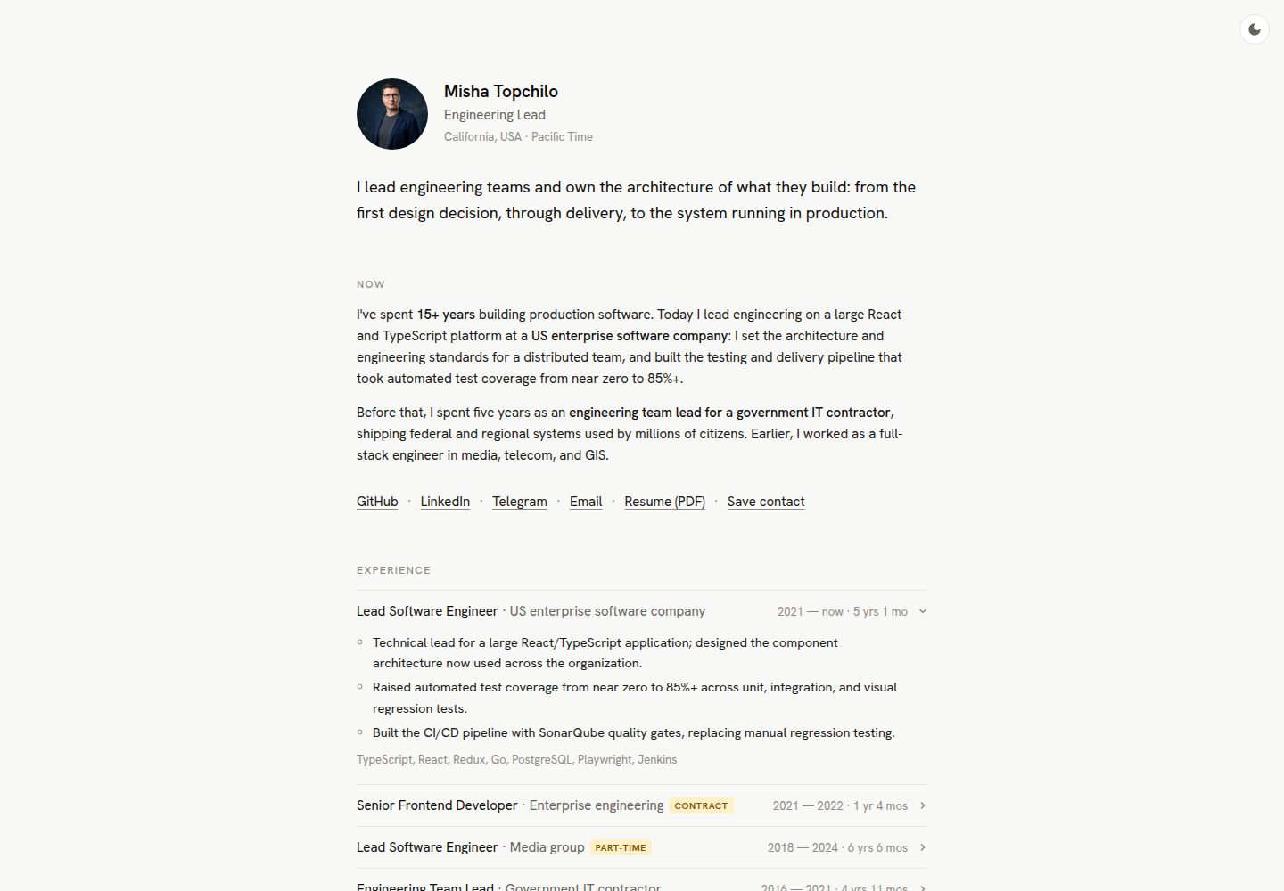 developer-portfolio-website 网站模板截图