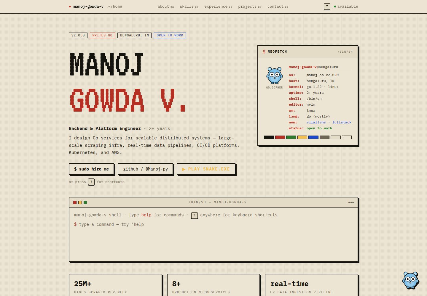 next.js-personal-website-template · 桌面端首页