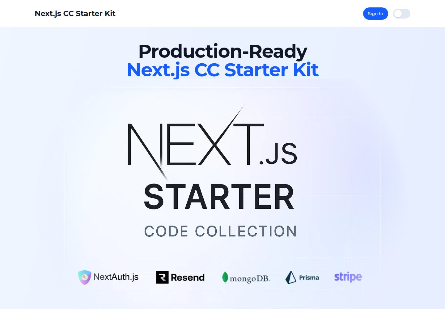 NextJS-CC-Starter-Kit 网站模板截图