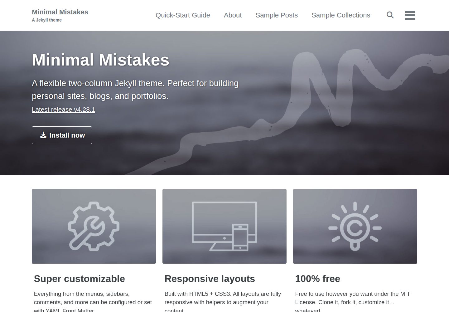 minimal-mistakes 网站模板截图