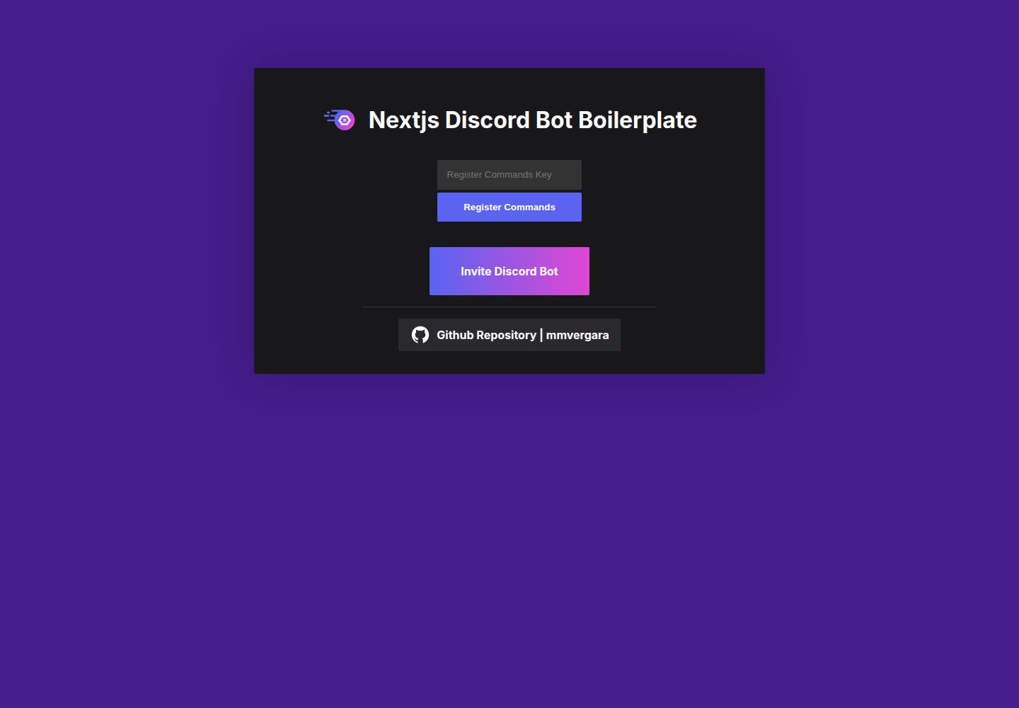 nextjs-discord-bot-boilerplate 网站模板截图