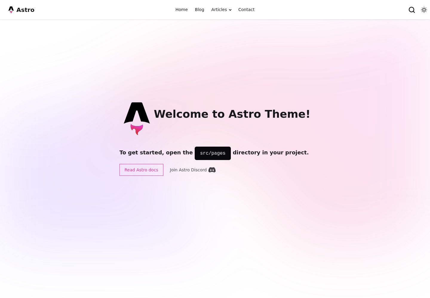 astro-starter 网站模板截图