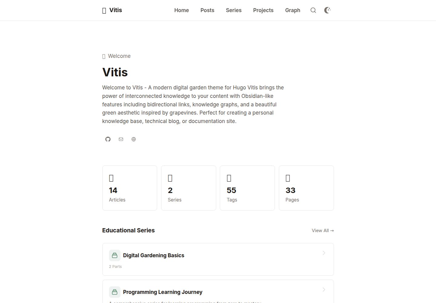 vitis 网站模板截图