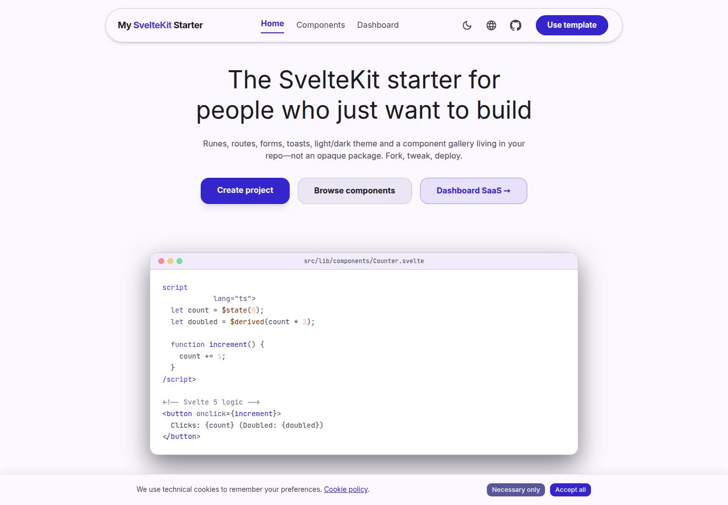 my-sveltekit-starter 网站模板截图