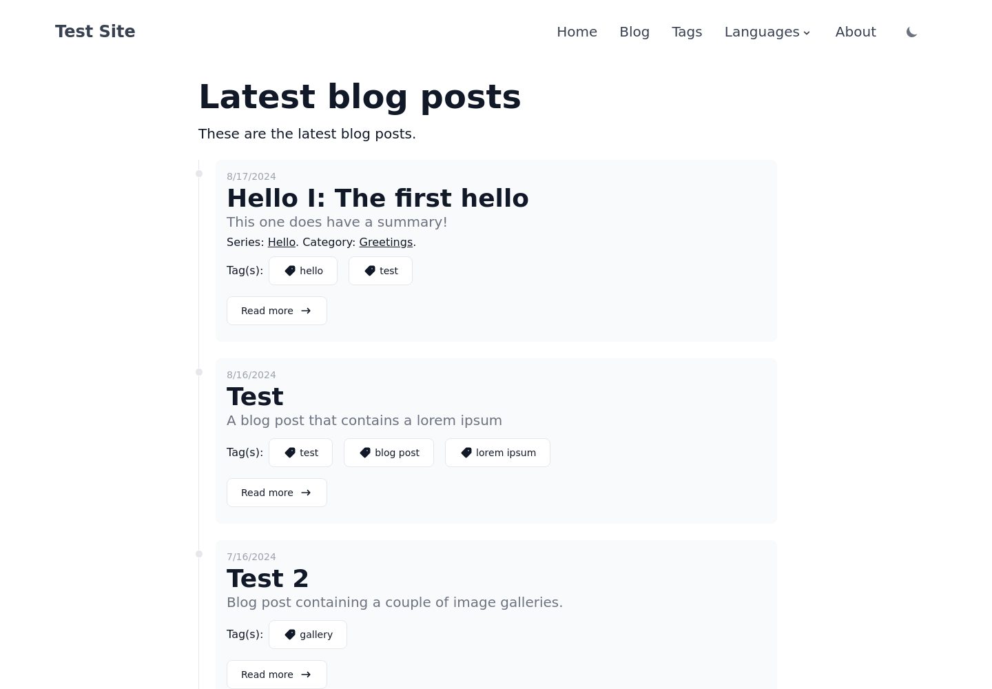 svelte-blog-template 网站模板截图