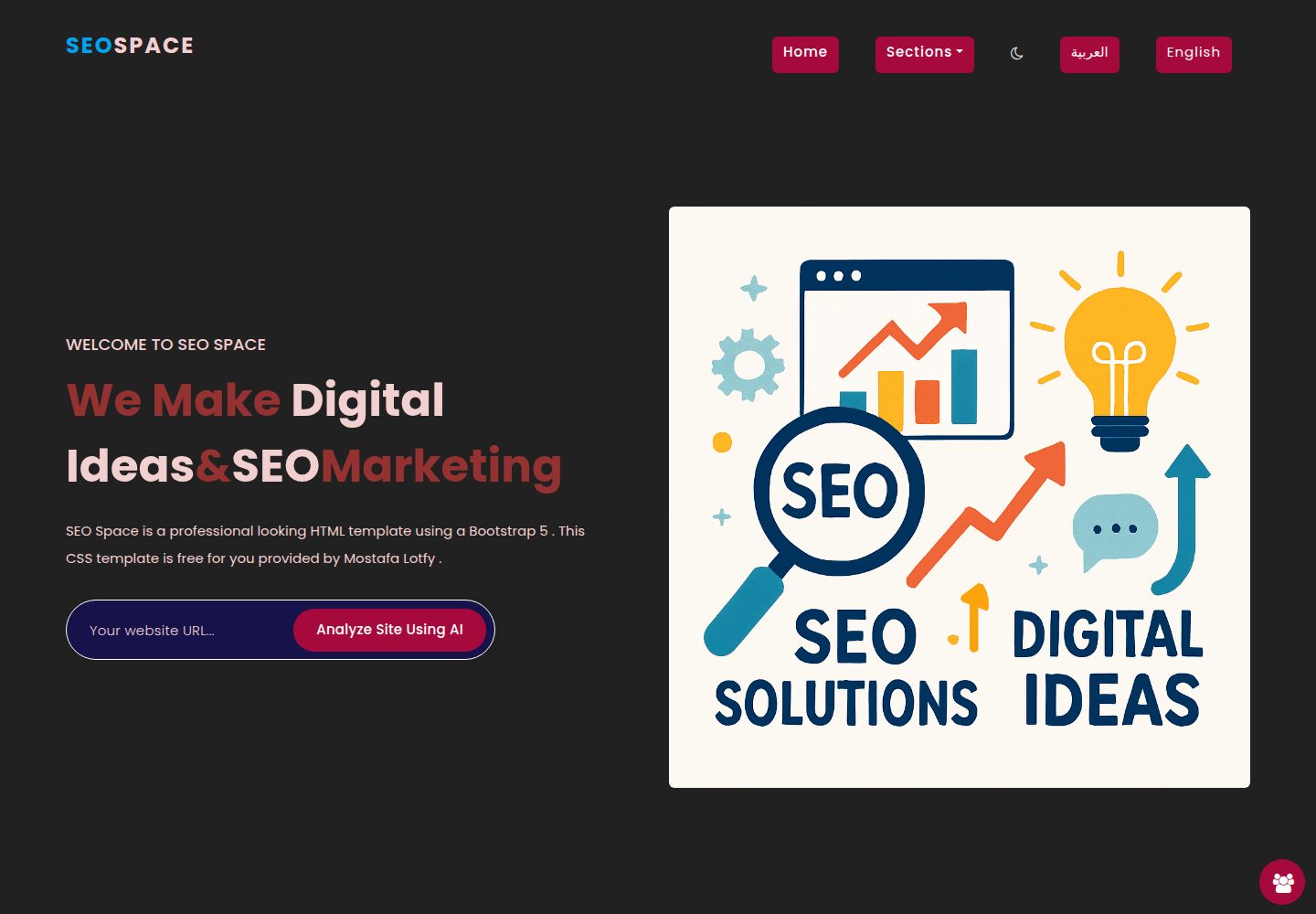 seo_space · Desktop homepage