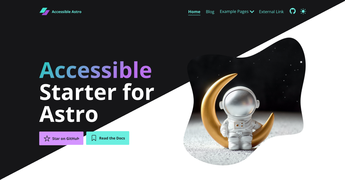 accessible-astro-starter-ts 网站模板截图