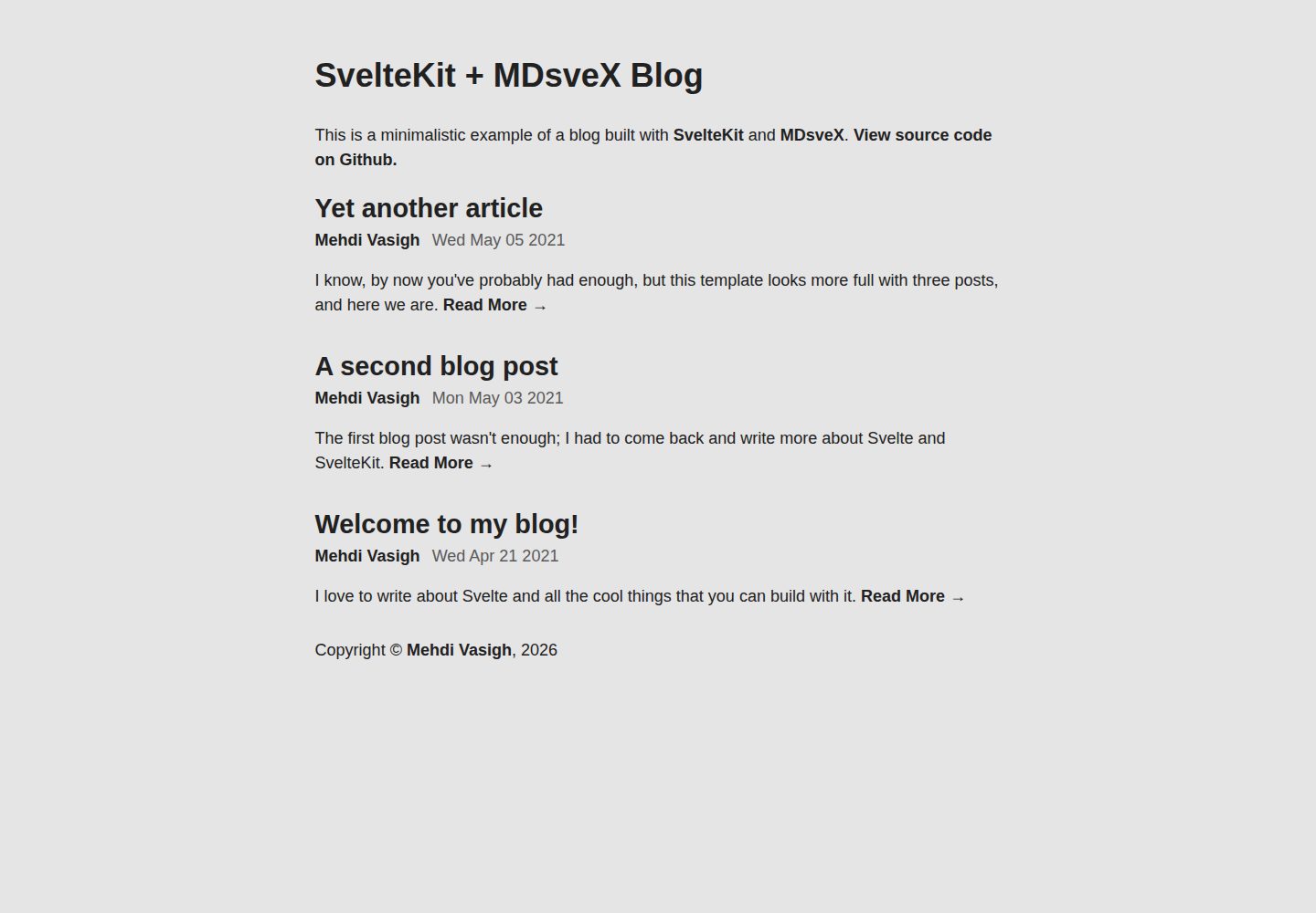 sveltekit-mdsvex-blog 网站模板截图