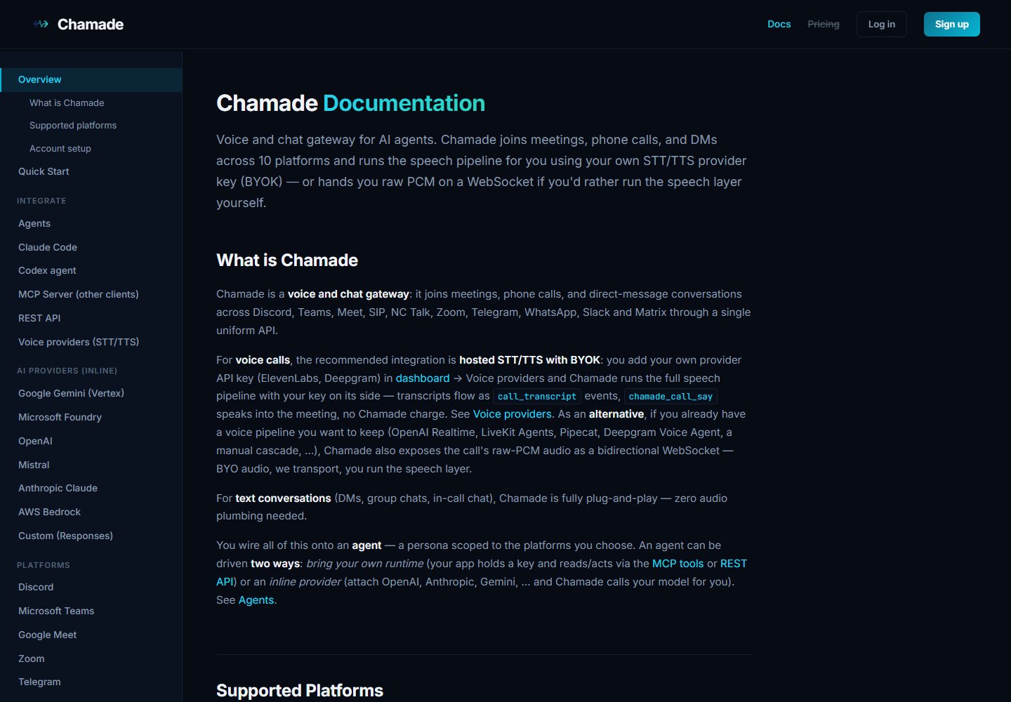 chamade-template-vercel-nextjs · Desktop homepage