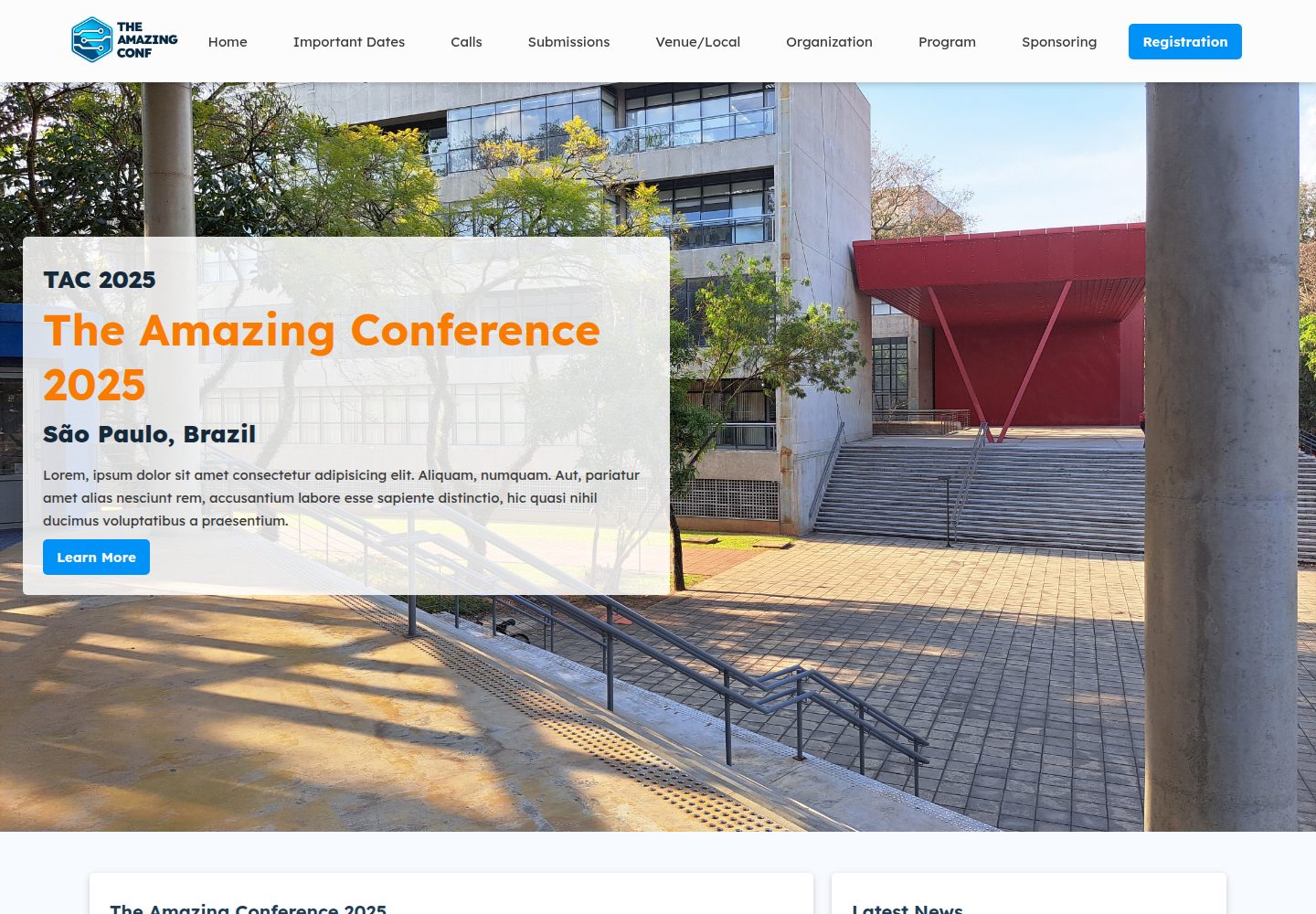 conference-website 网站模板截图