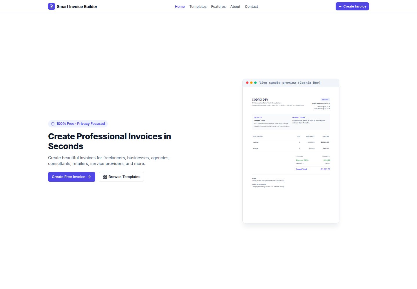 Smart-Invoice-Builder