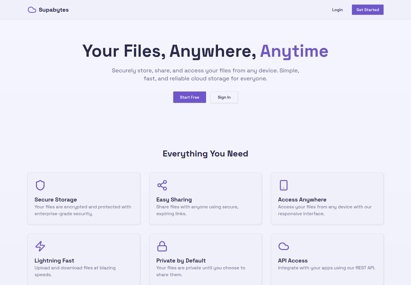 supabytes 网站模板截图