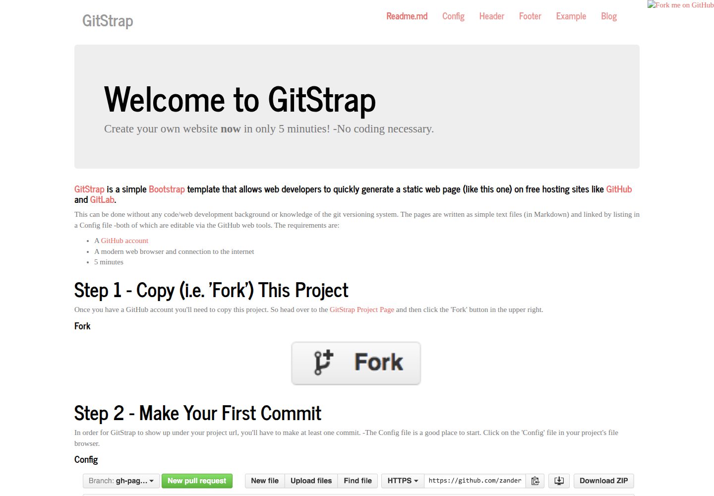 GitStrap 网站模板截图