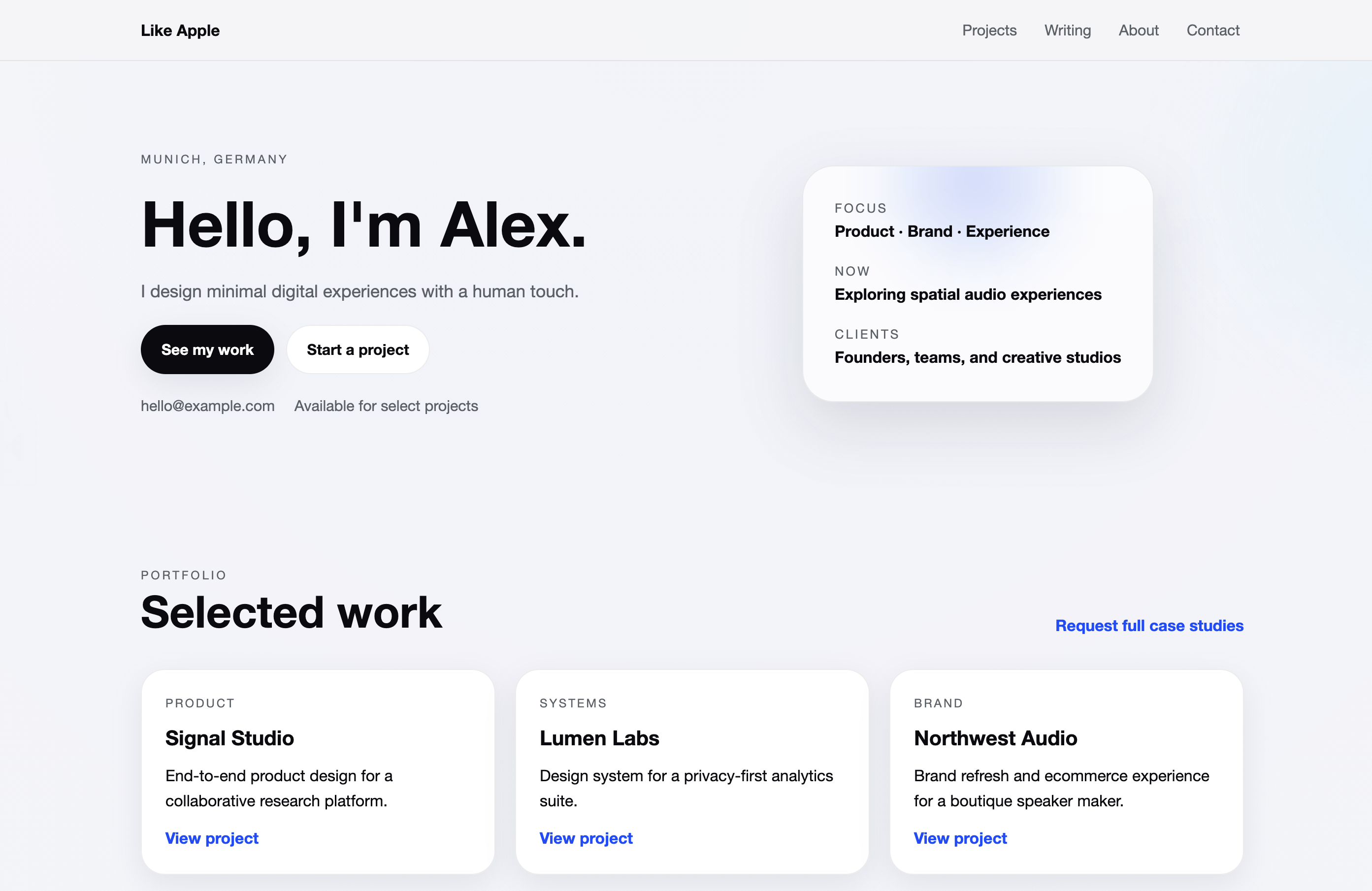 hugo-like-apple 网站模板截图