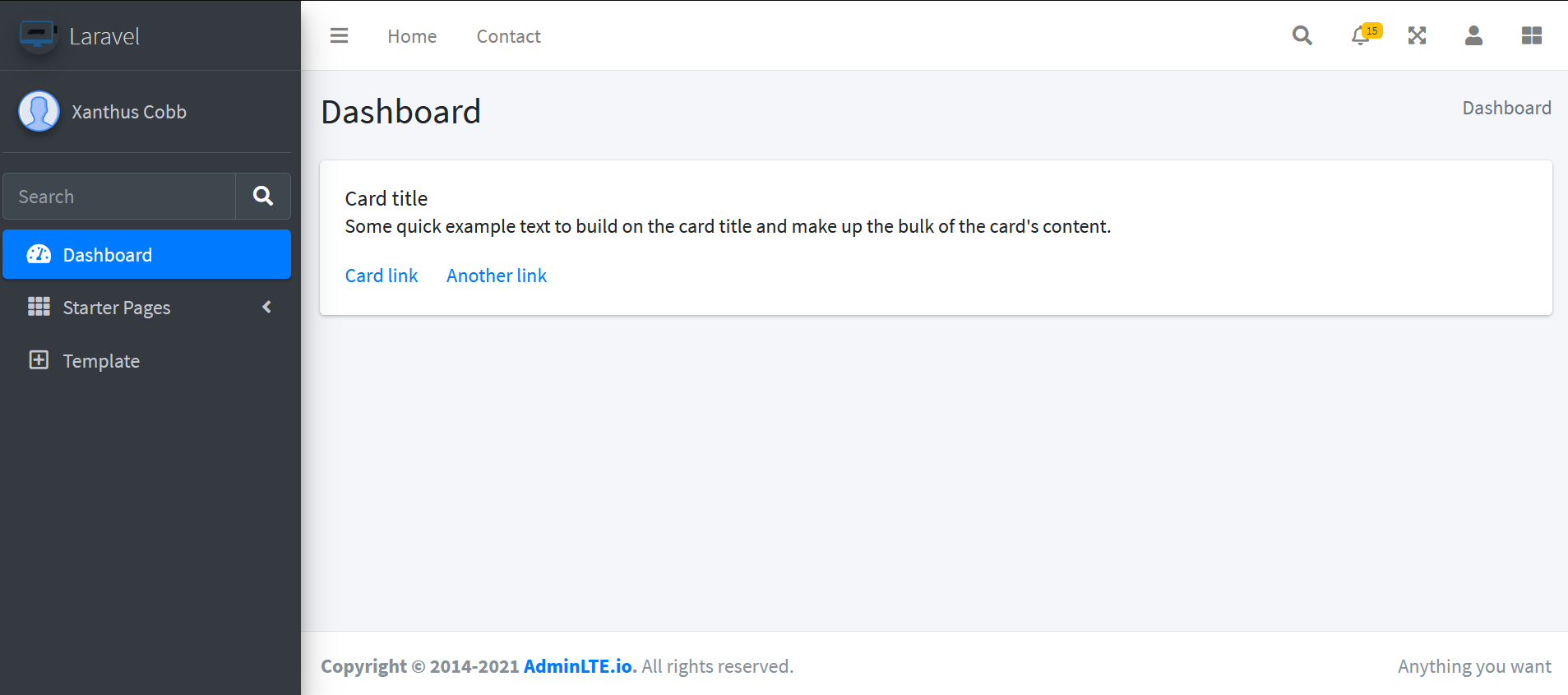 adminlte_laravel Website Template Screenshot