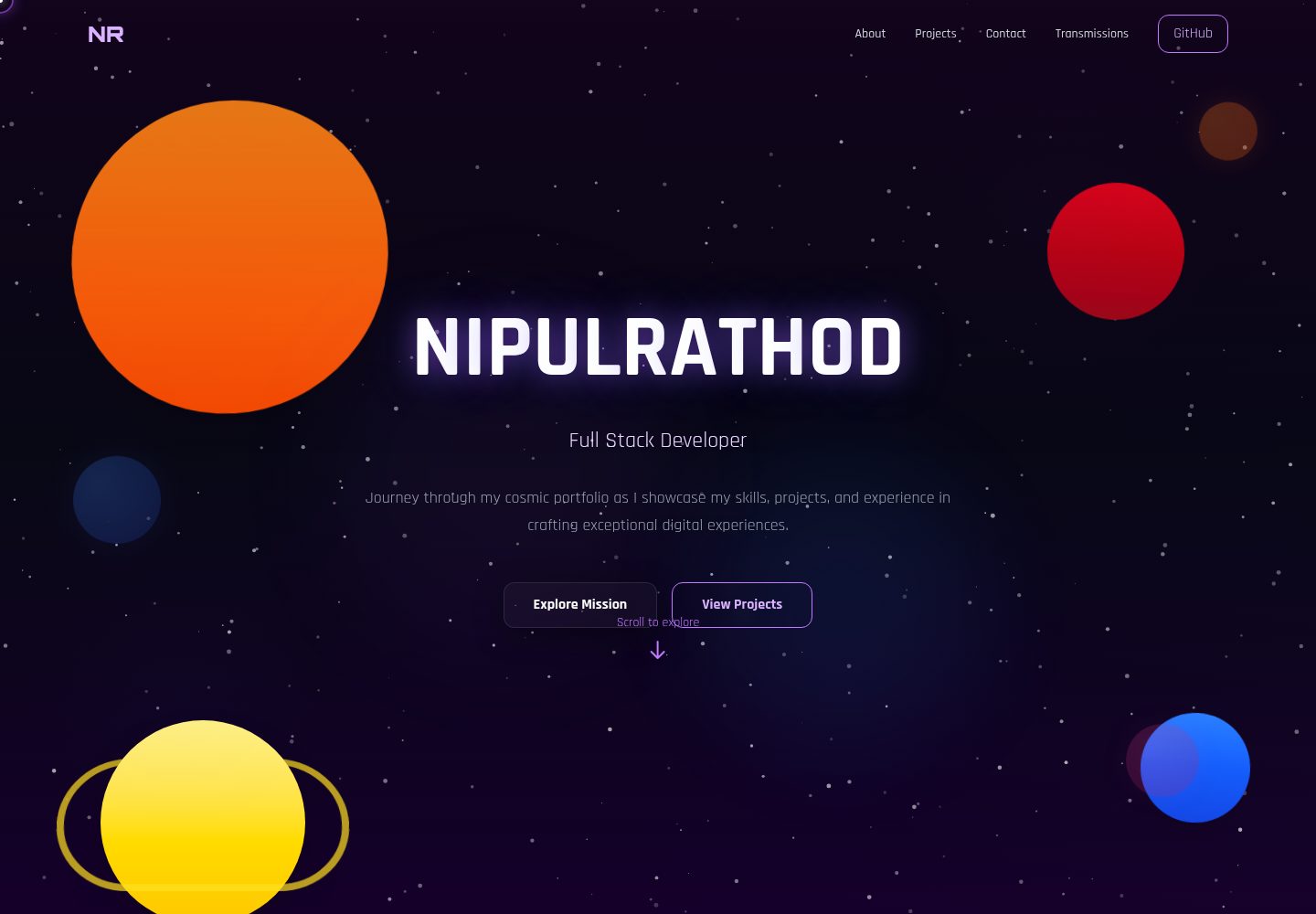 Portfolio 网站模板截图