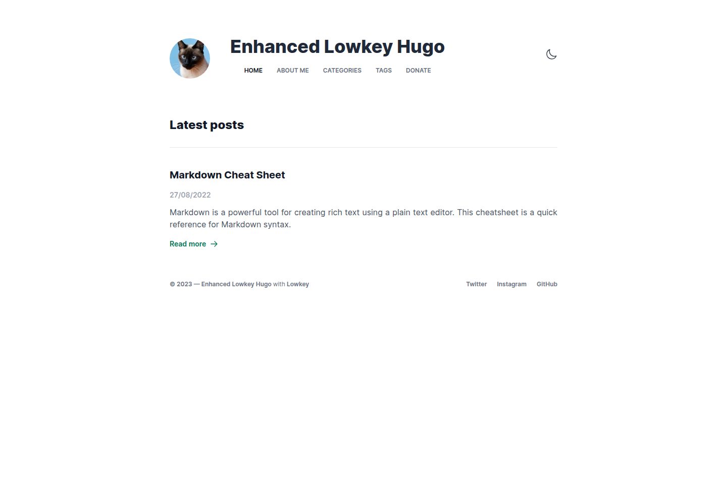 Lowkey-Hugo-Theme 网站模板截图