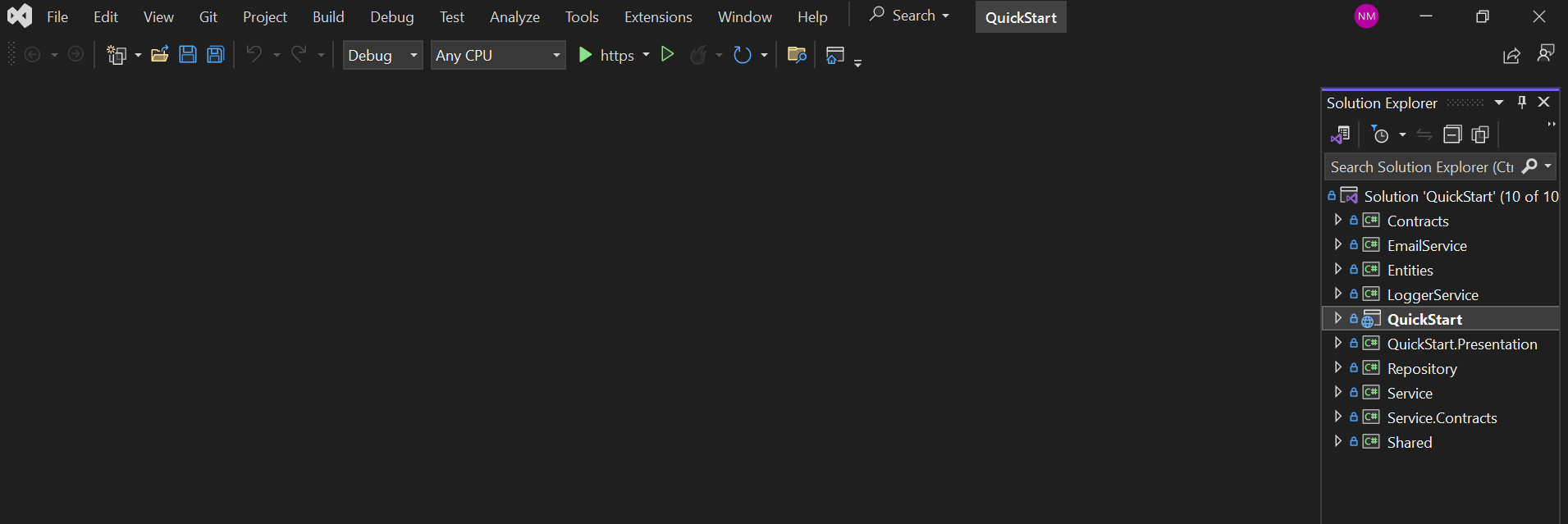 QuickStart 网站模板截图