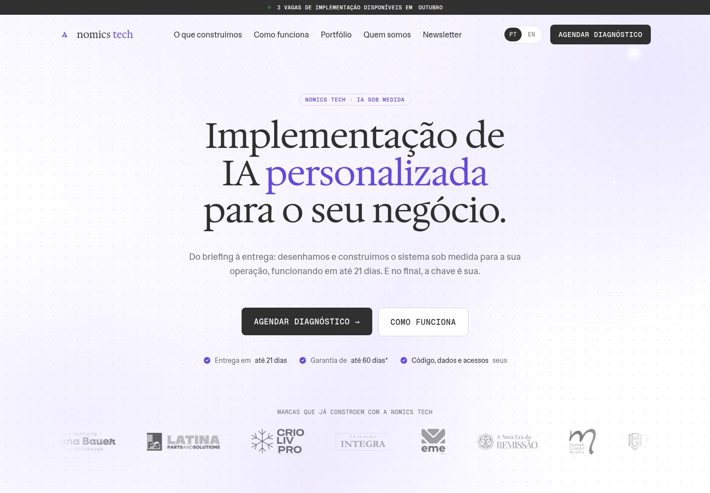 hub-agentes-ia · Desktop homepage