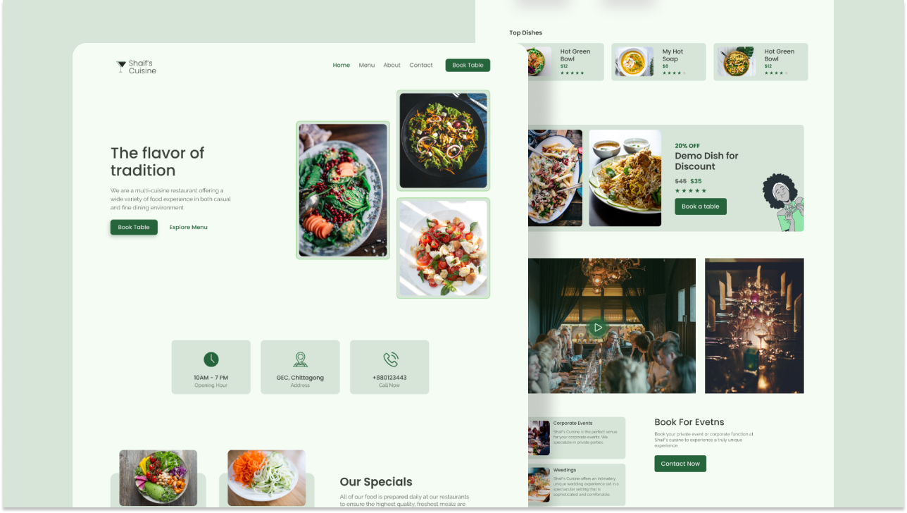 Restaurant-template 网站模板截图