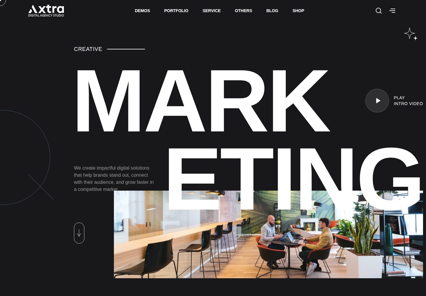 animated-digital-marketing-agency-react-template · Desktop homepage