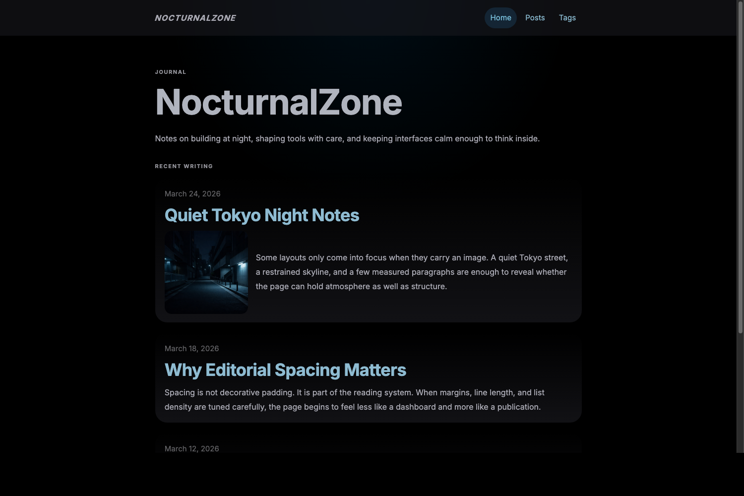 nocturnalzone-hugo-theme Website Template Screenshot