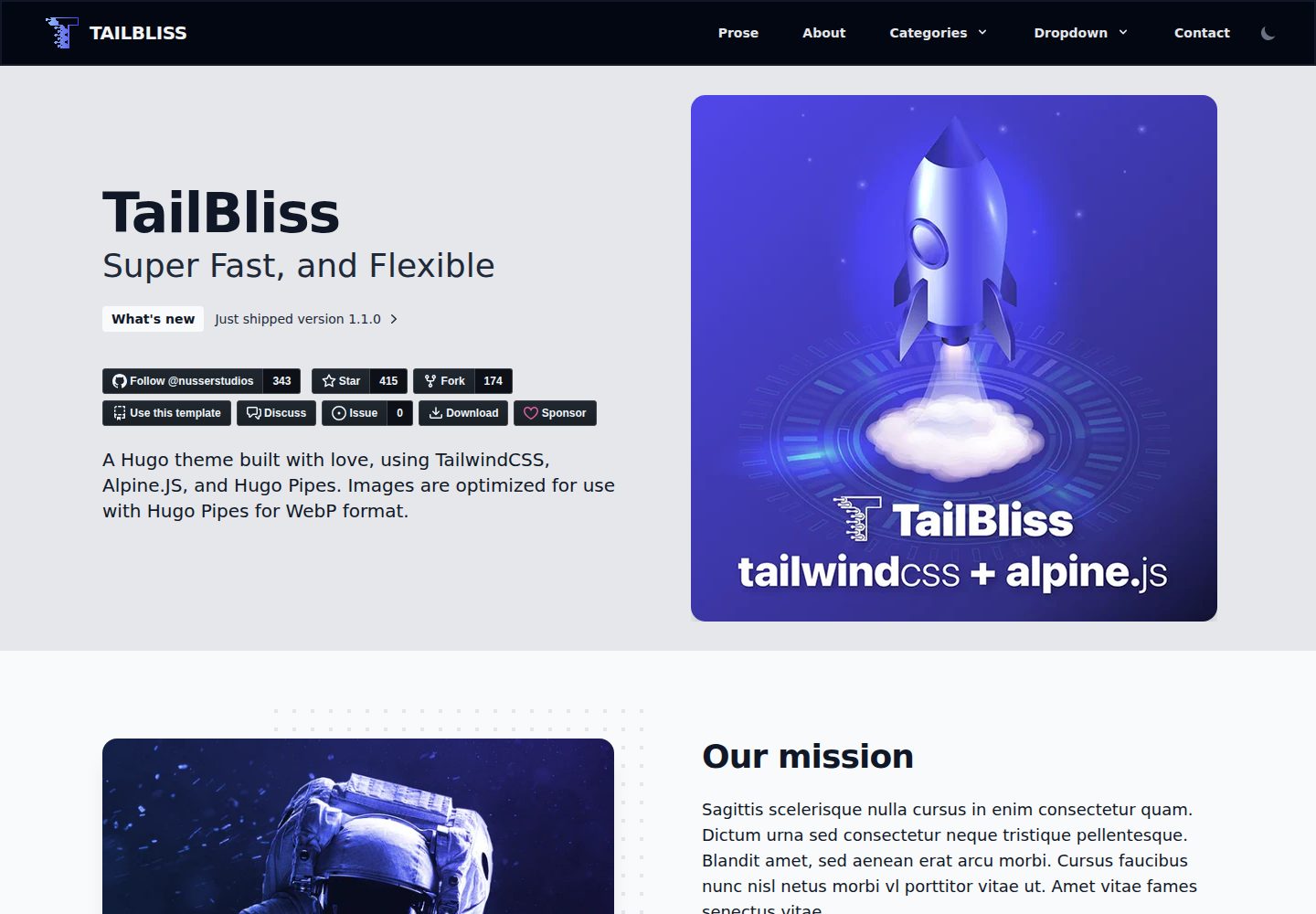 tailbliss 网站模板截图