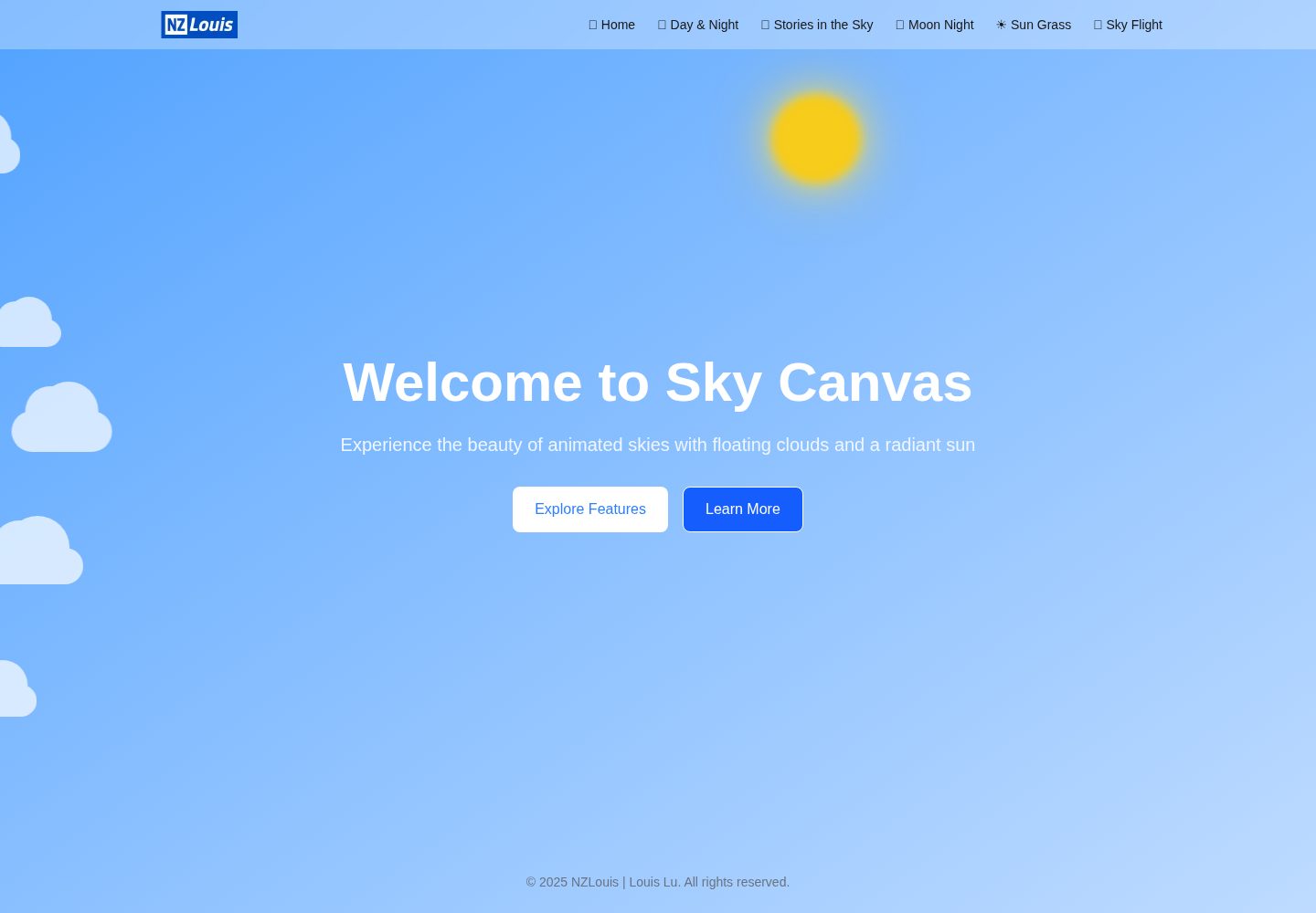 sky-canvas 网站模板截图