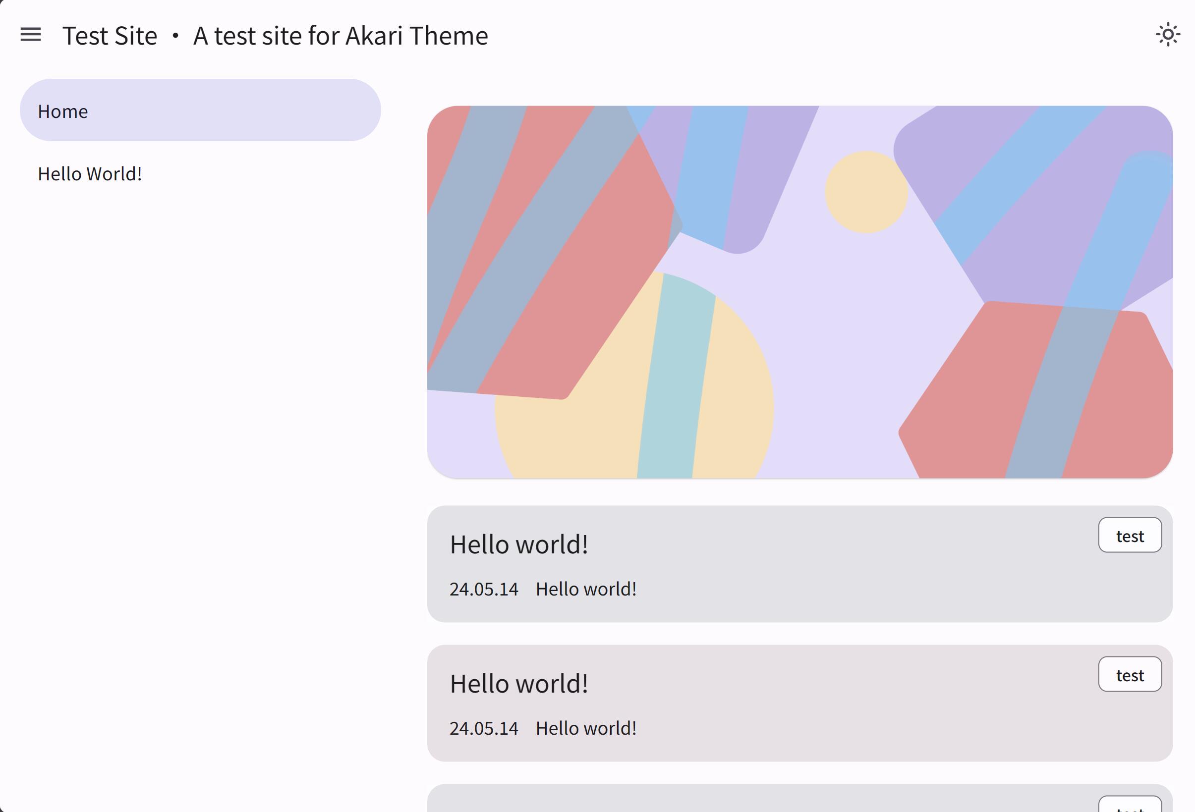 vitepress-theme-akari 网站模板截图