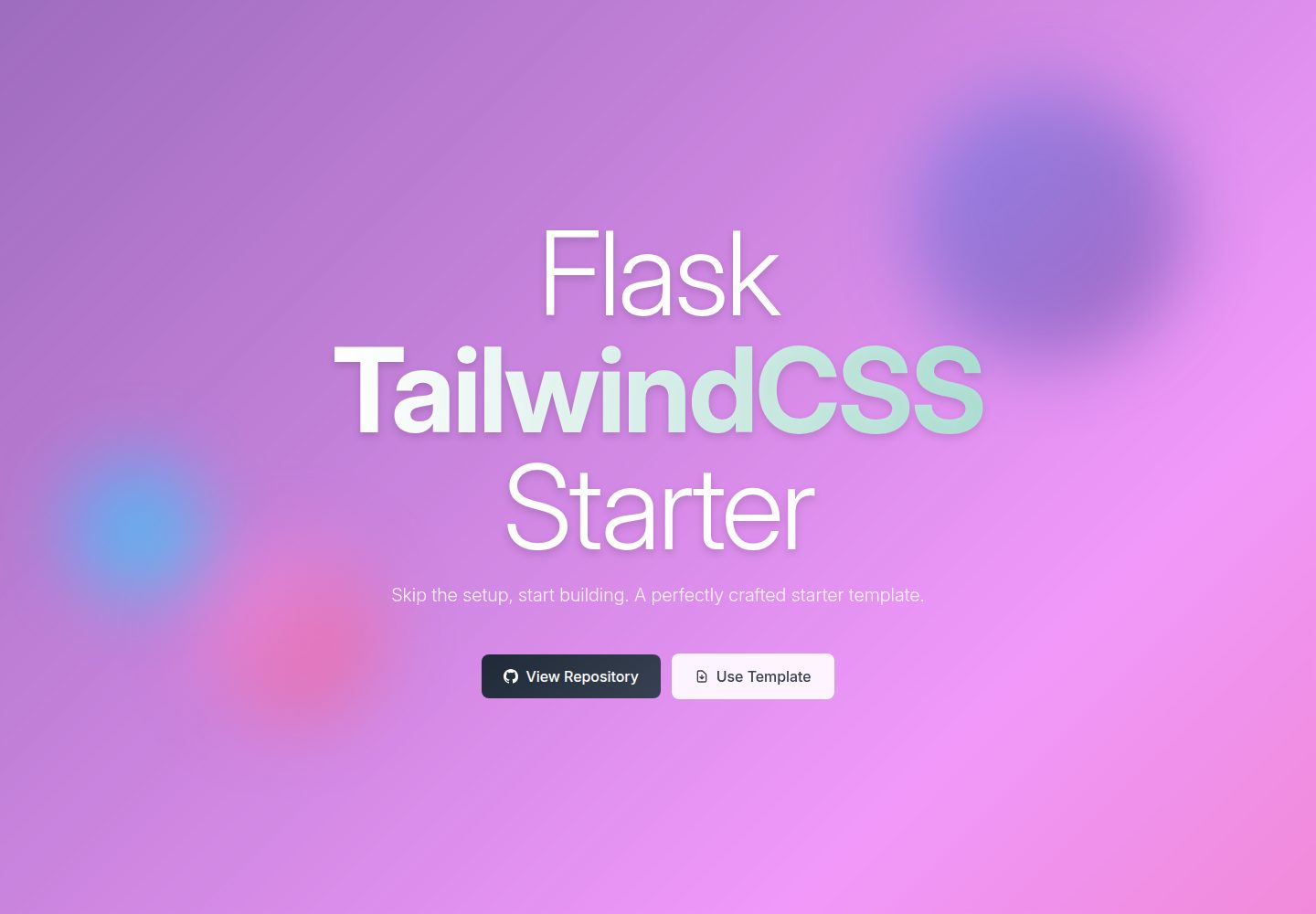 flask-tailwindcss-starter 网站模板截图
