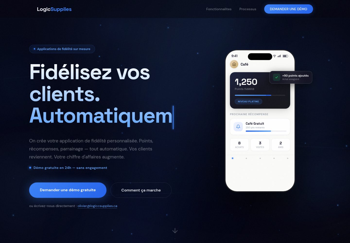 loggic-dashboard · Desktop homepage