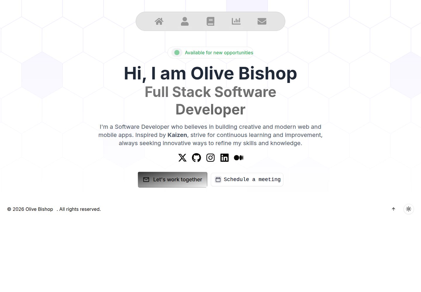 NEXTJS-portflio · Desktop homepage