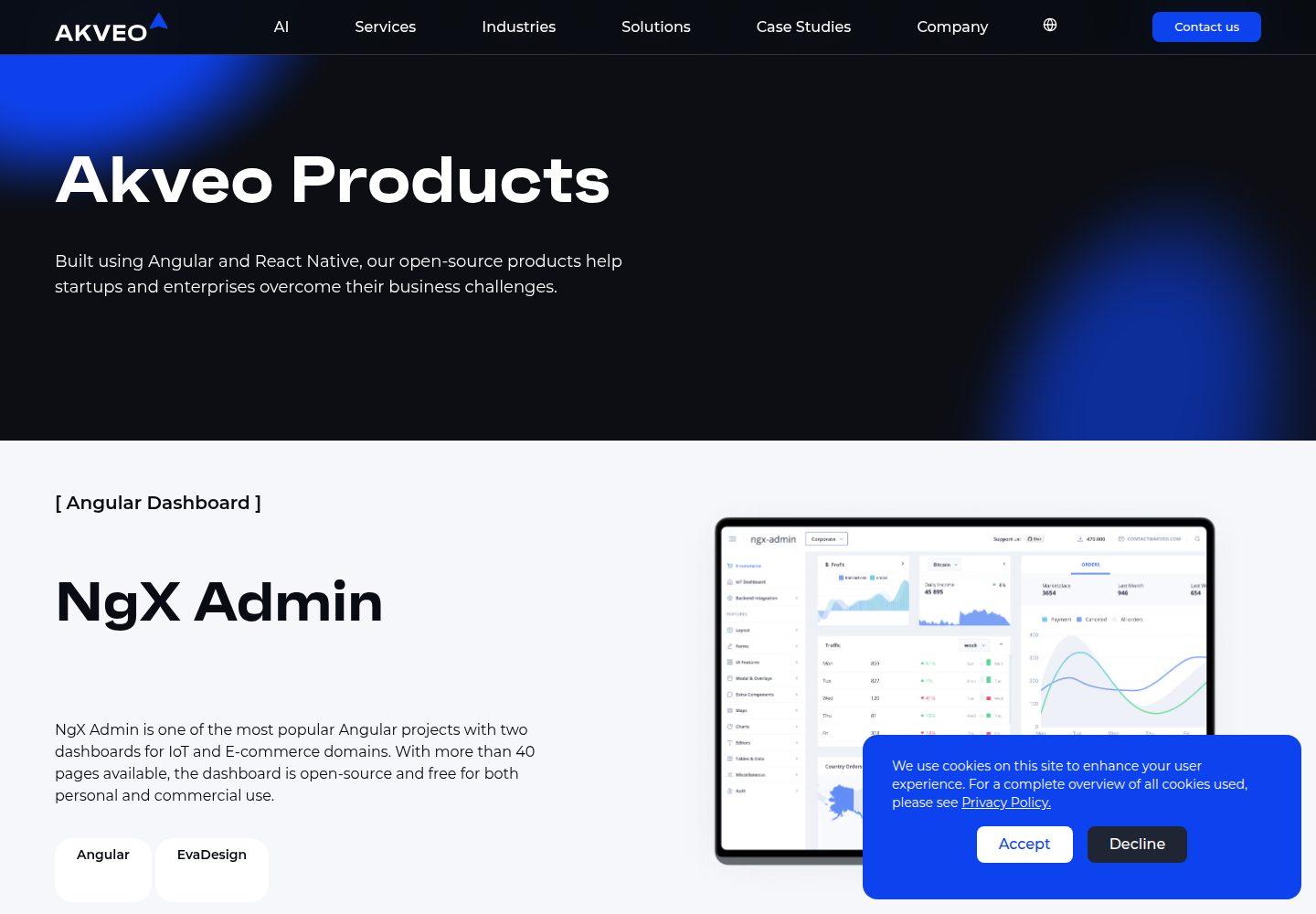 Angular-Admin 网站模板截图