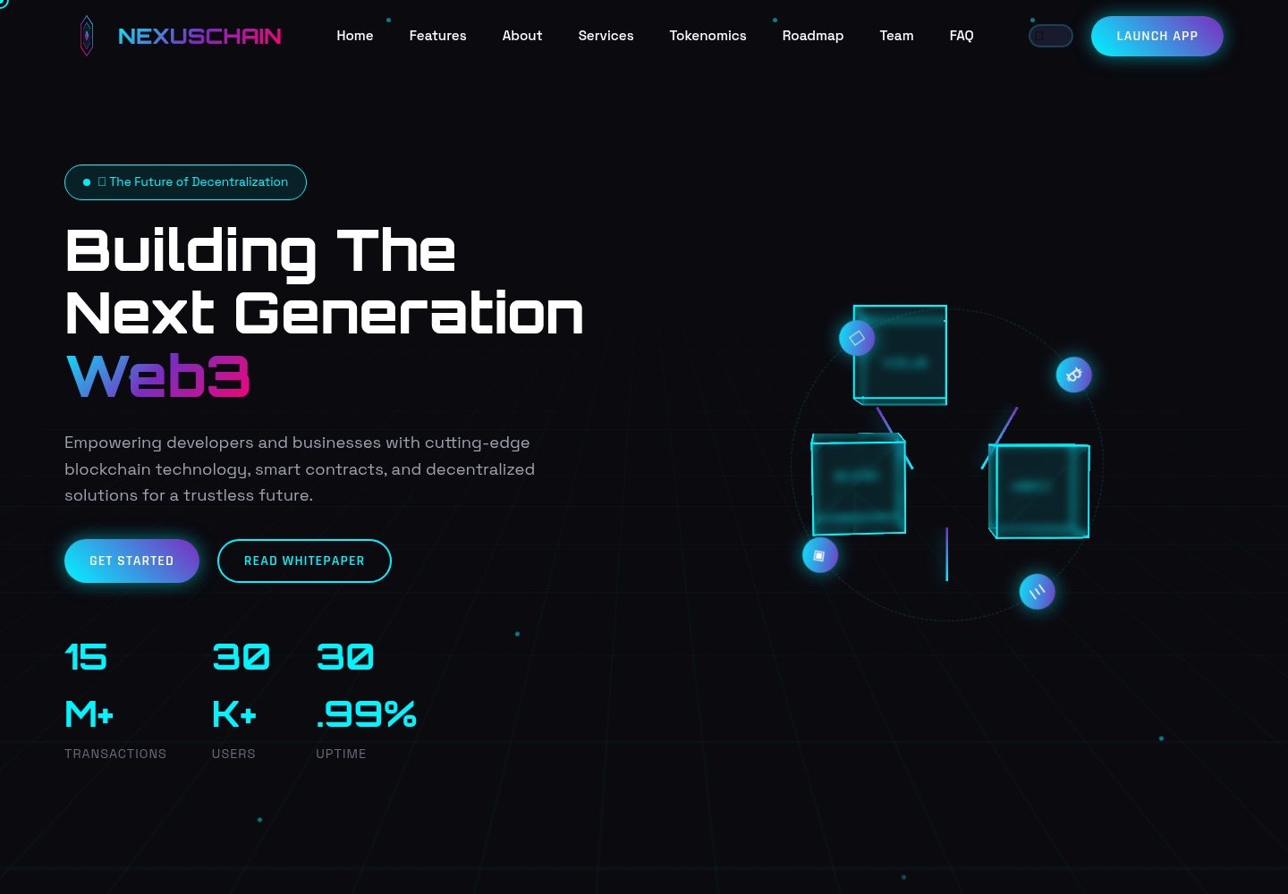 web3-blockchain-landing-page-template-v5 网站模板截图
