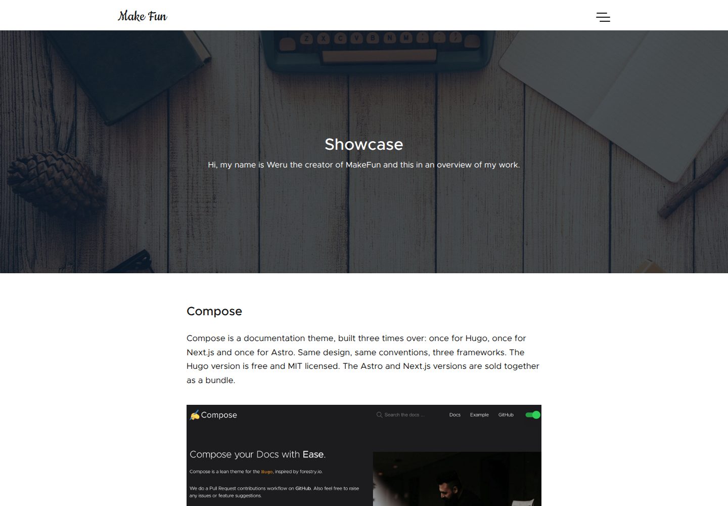 compose 网站模板截图