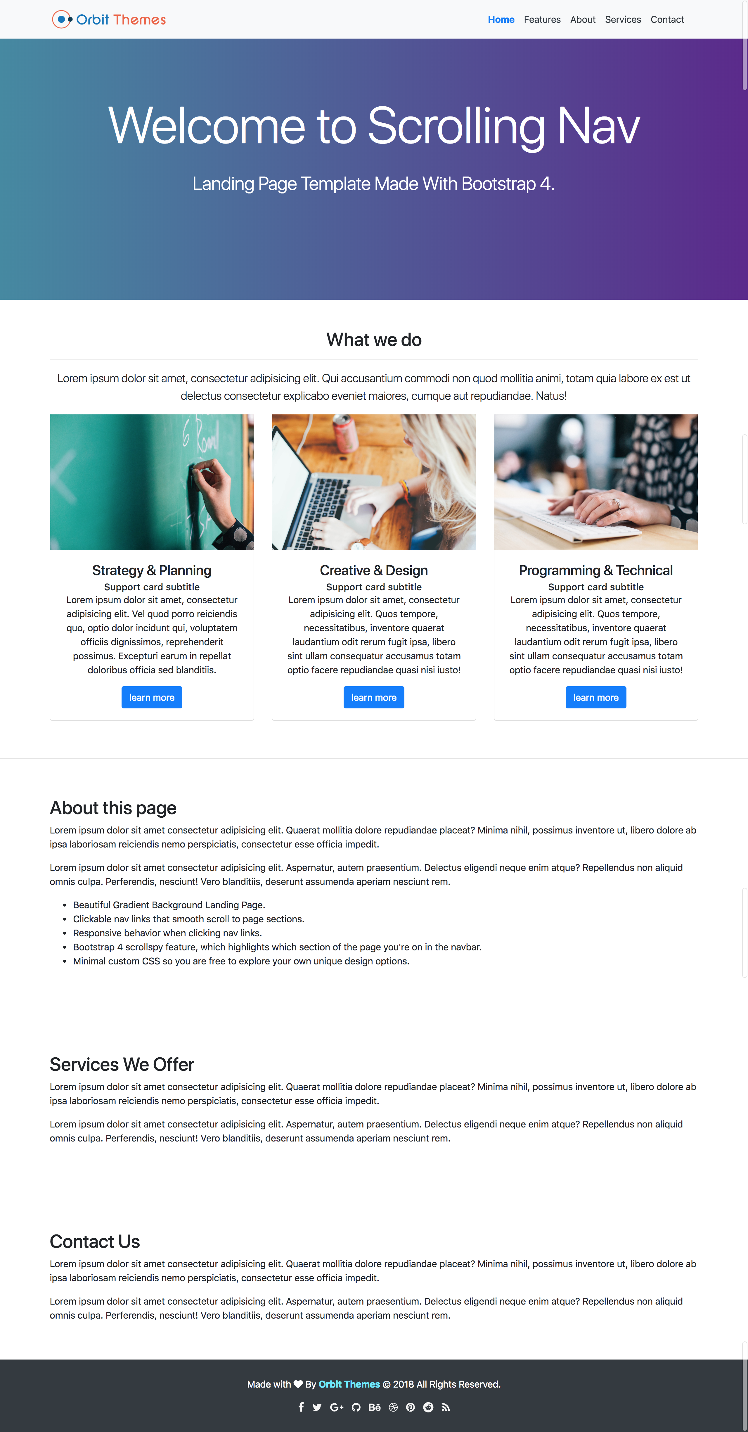 scroll-nav 网站模板截图