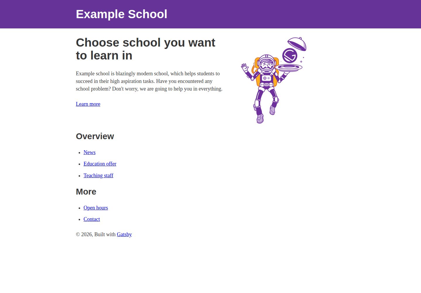 schoolfront 网站模板截图