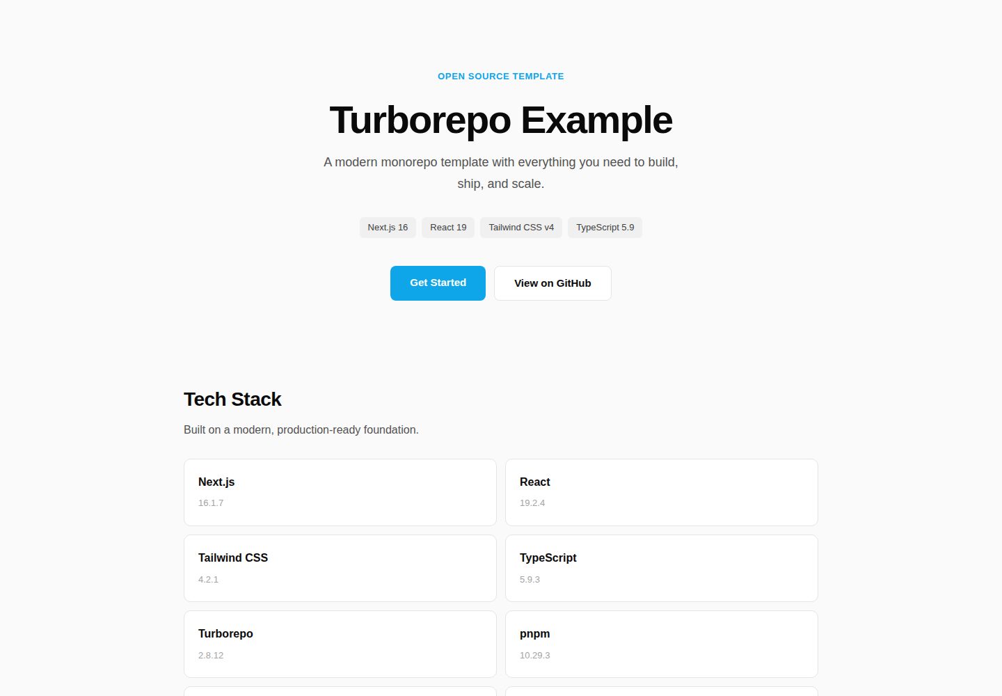 turborepo-example 网站模板截图