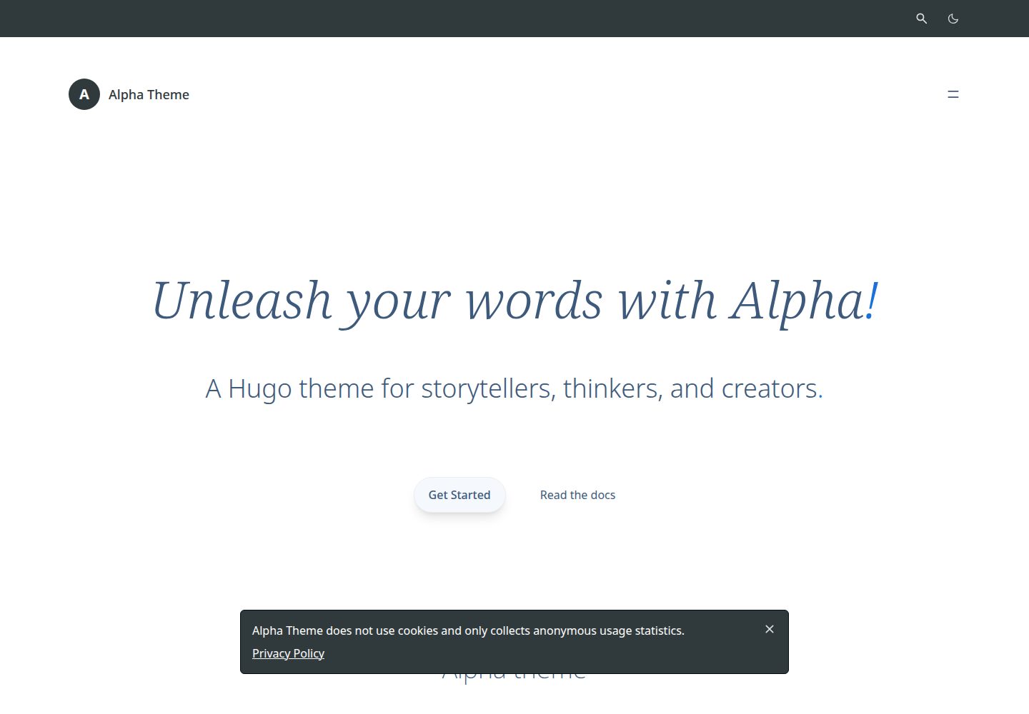 alpha 网站模板截图