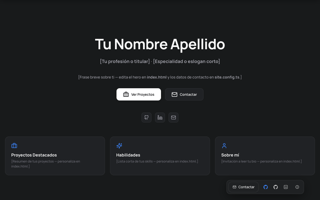 portfolio-template 网站模板截图