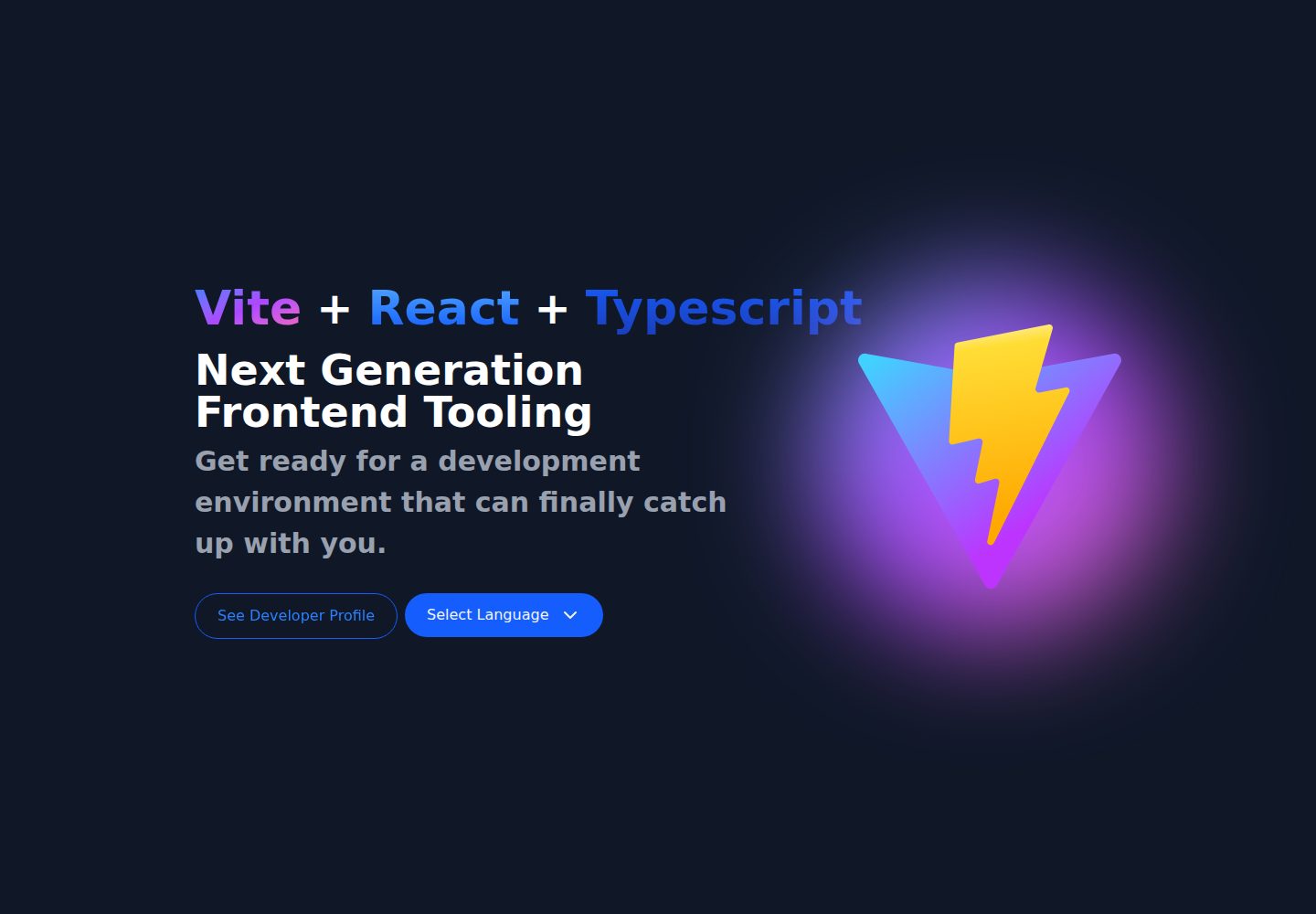 Vite-Starter-Template · 桌面端首页